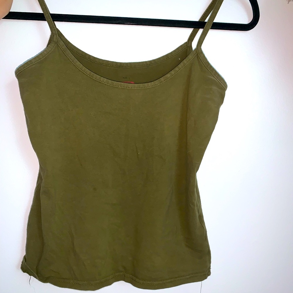 Army green tank top